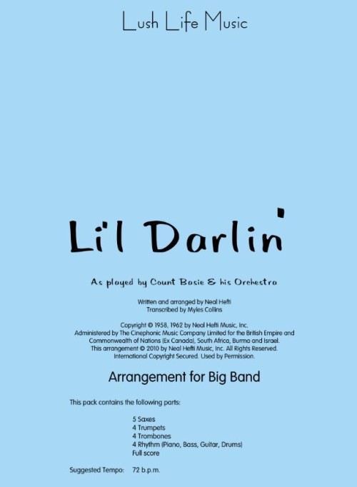 Li'l Darlin' (Jazz Ensemble - Score and Parts)